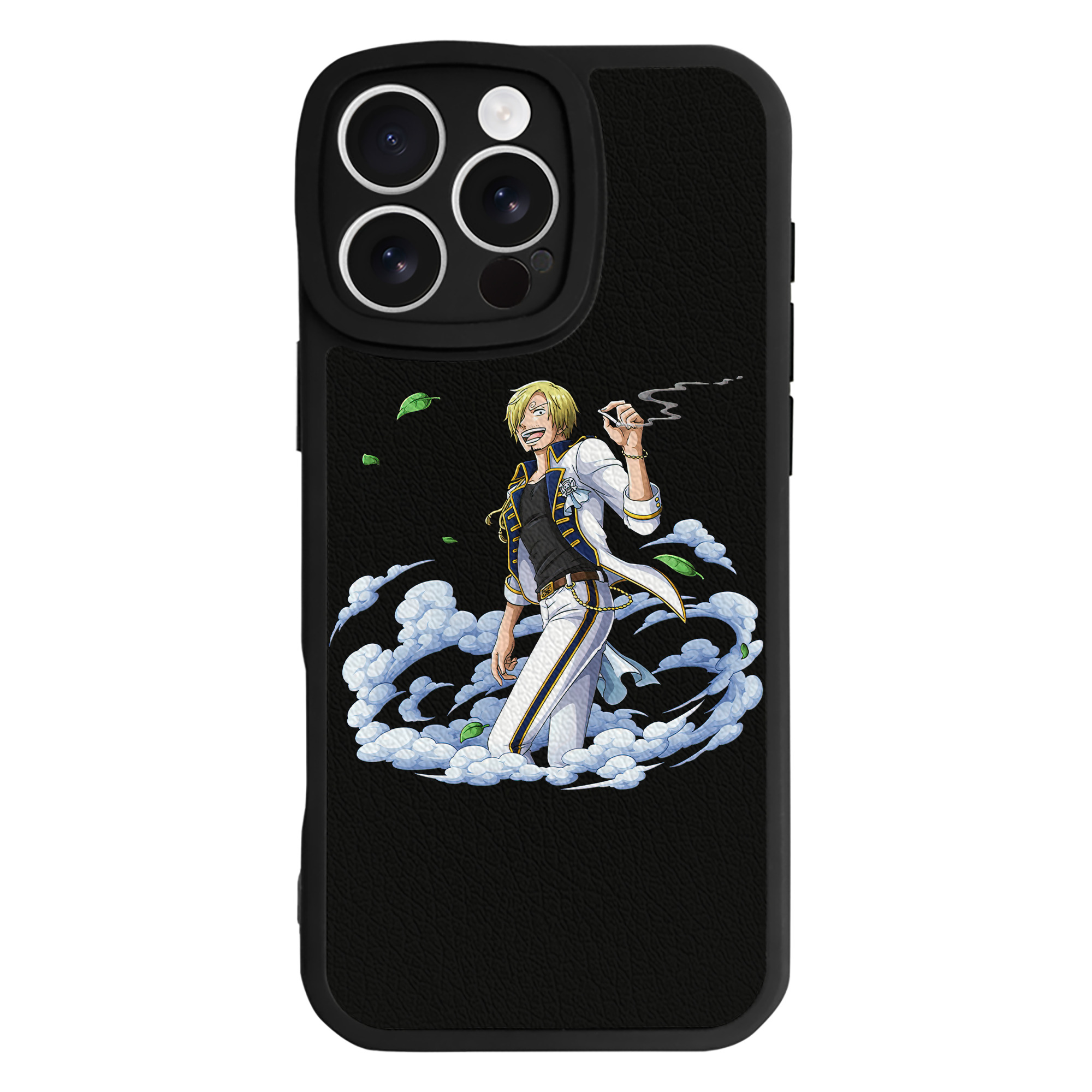 （画像用） ワンピース サンジ ONE PIECE Sanji 【iPhone 16シリーズ対応】シリコンスマホケース（レザー調） 材質：シリコン
